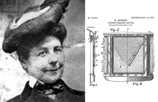 Mary Anderson Windshield Wiper Patent