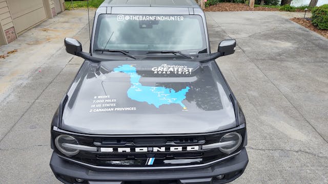 Tom Cotter Ford Bronco Key West to Deadhorse America's Greatest Road Trip Bronco top-down