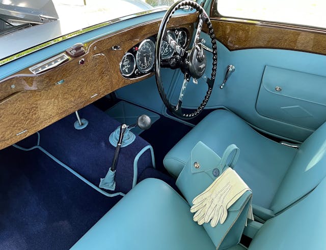 1935 SS Cars Limited - SS 1 Airline Saloon - Greenwich - Steering wheel/dash/gear shift from passenger (left) side