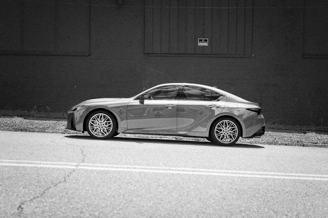 2022 Lexus IS500 F Sport Performance side profile black white