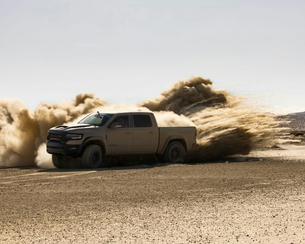 Ram 1500 TRX Sandblast throwing sand
