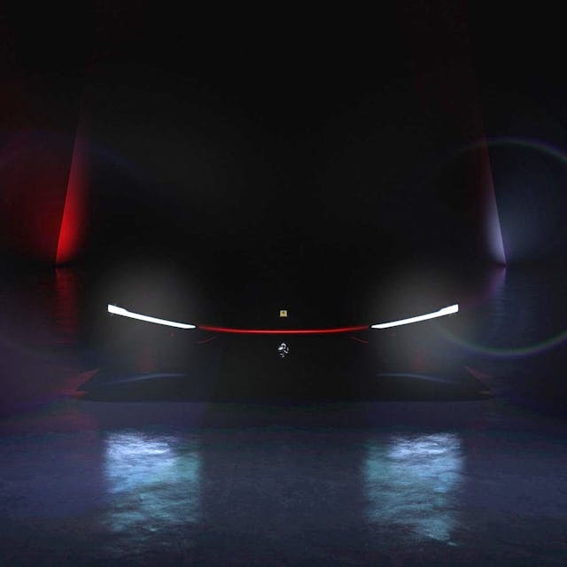 ferrari lmh le mans prototype race car teaser