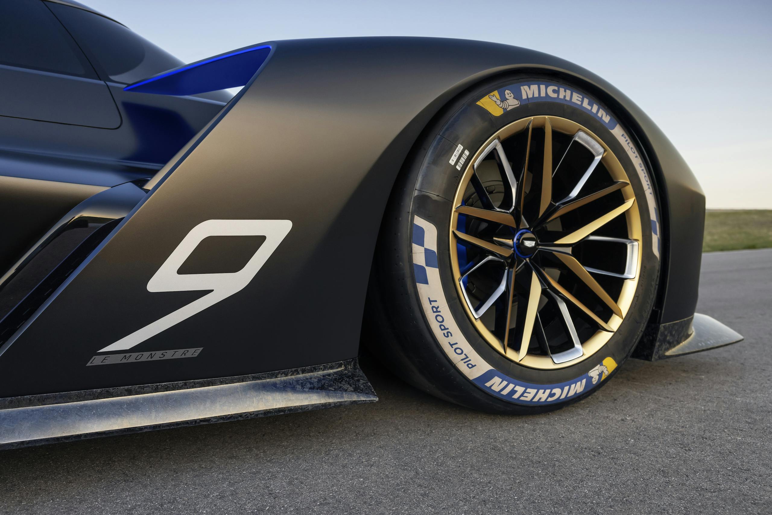 Cadillac LMDh prototype front wheel tire