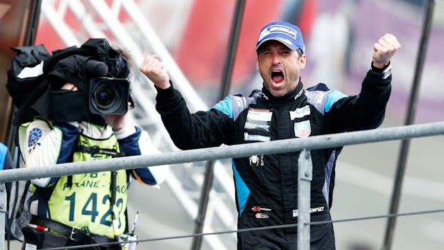 Patrick Dempsey Le Mans podium 2015