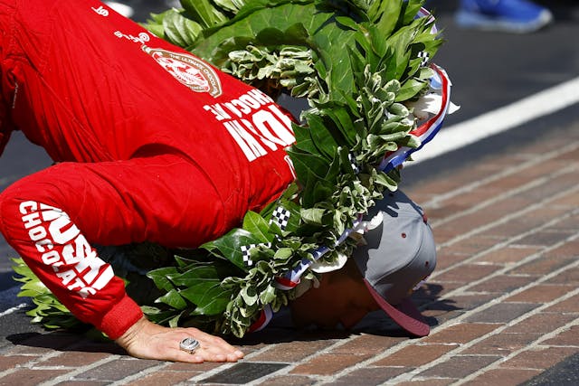 106th Running Of The Indianapolis 500 Ericsson kissing bricks