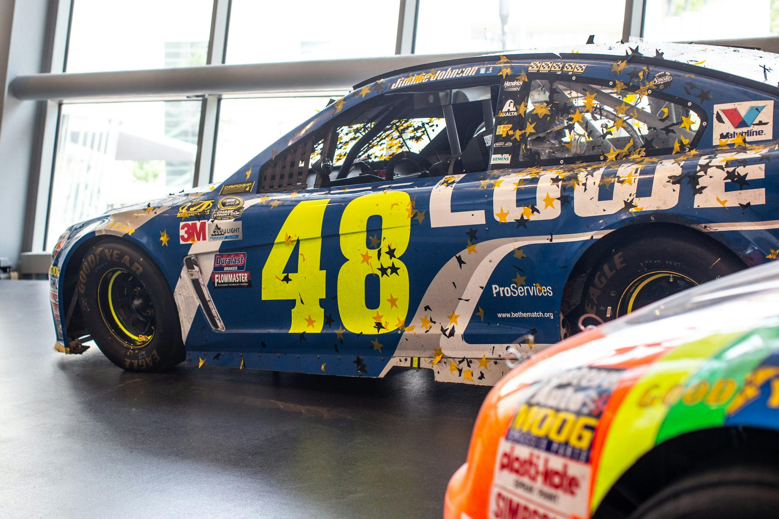 NASCAR Hall of Fame Jimmie Johnson Lowes race car