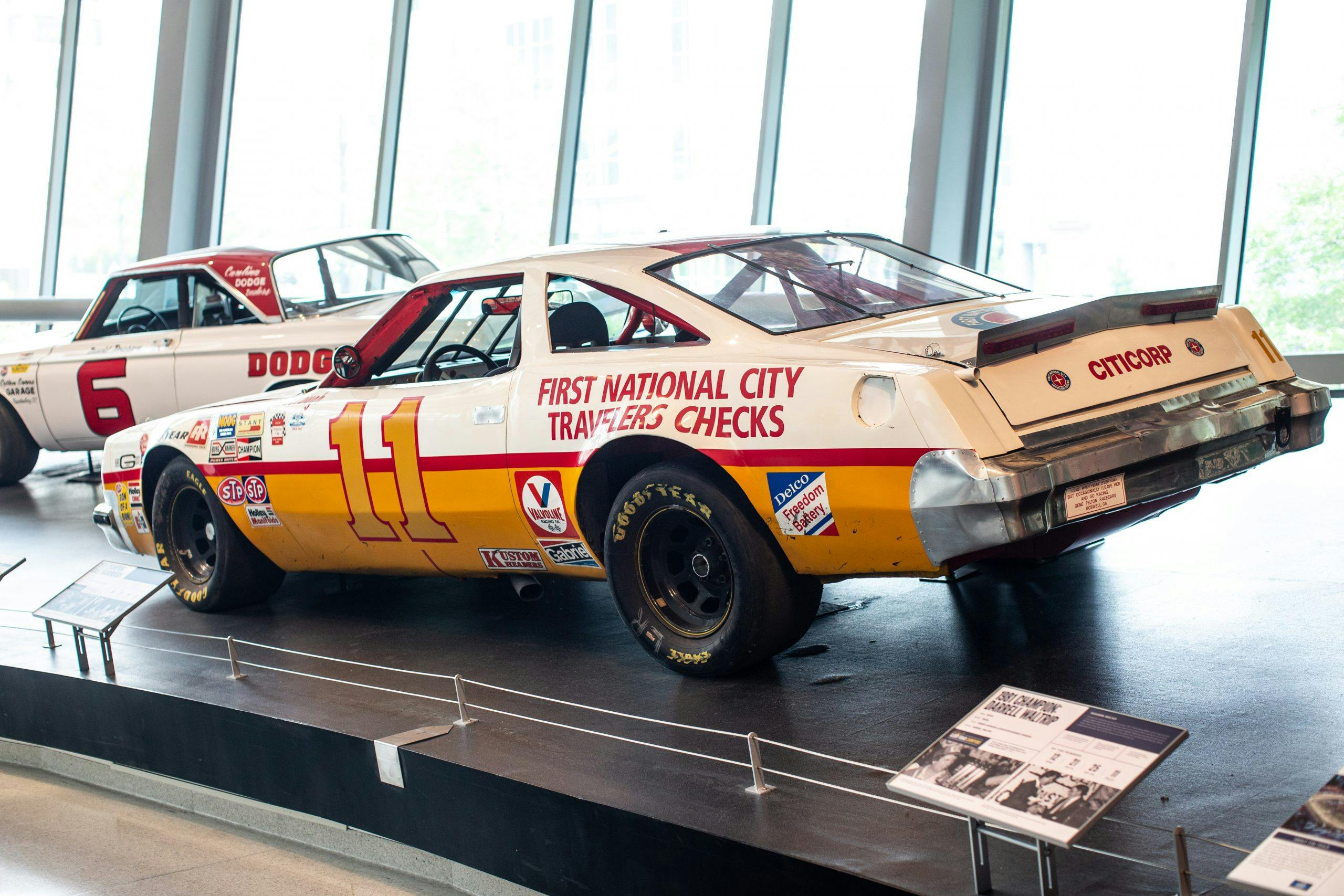 NASCAR Hall of Fame race car display