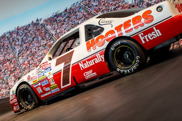 NASCAR Hall of Fame Hooters race car side