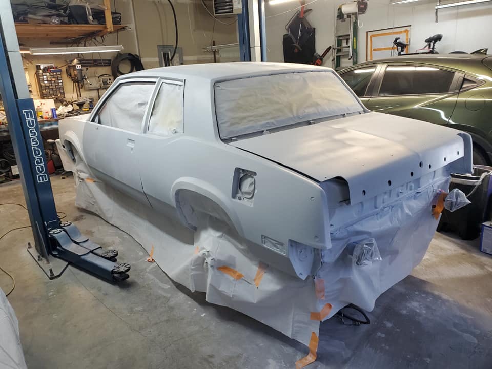 Olds SportOmega being painted