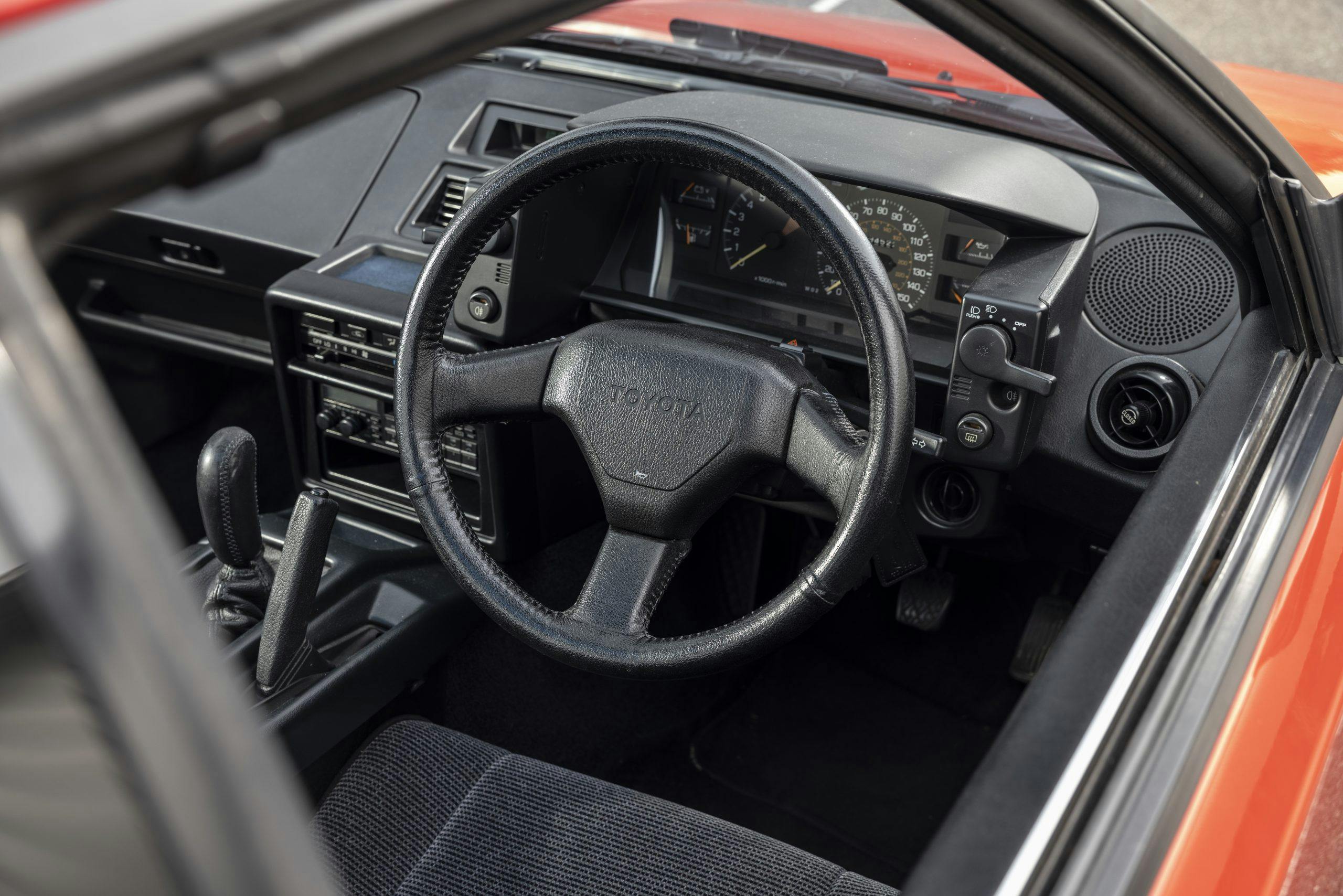 Toyota MR2 interior steering wheel