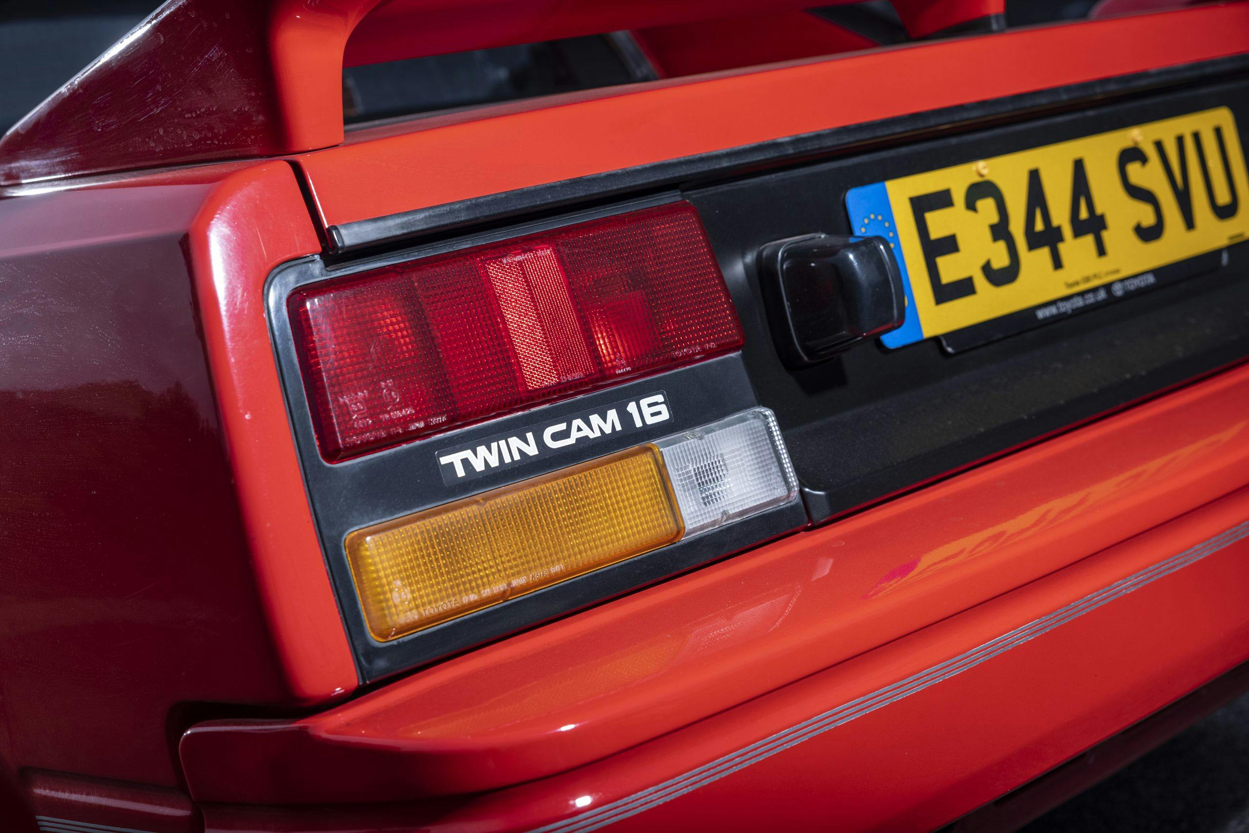 Toyota MR2 taillight twin cam detail