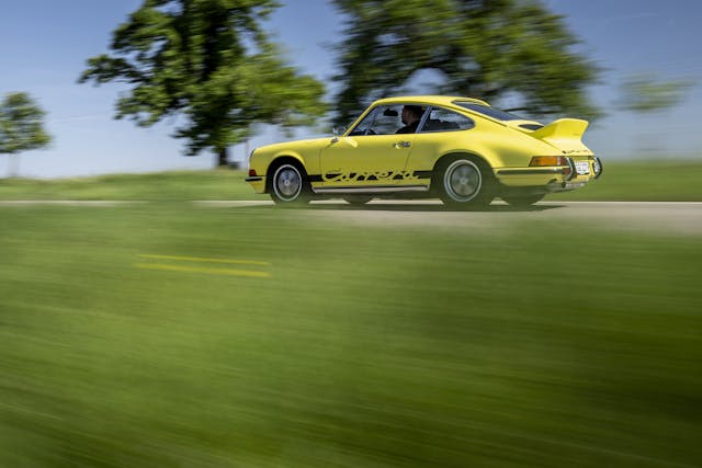 Porsche Museum 911 Carrera 2.7 RS Touring rear three-quarter action