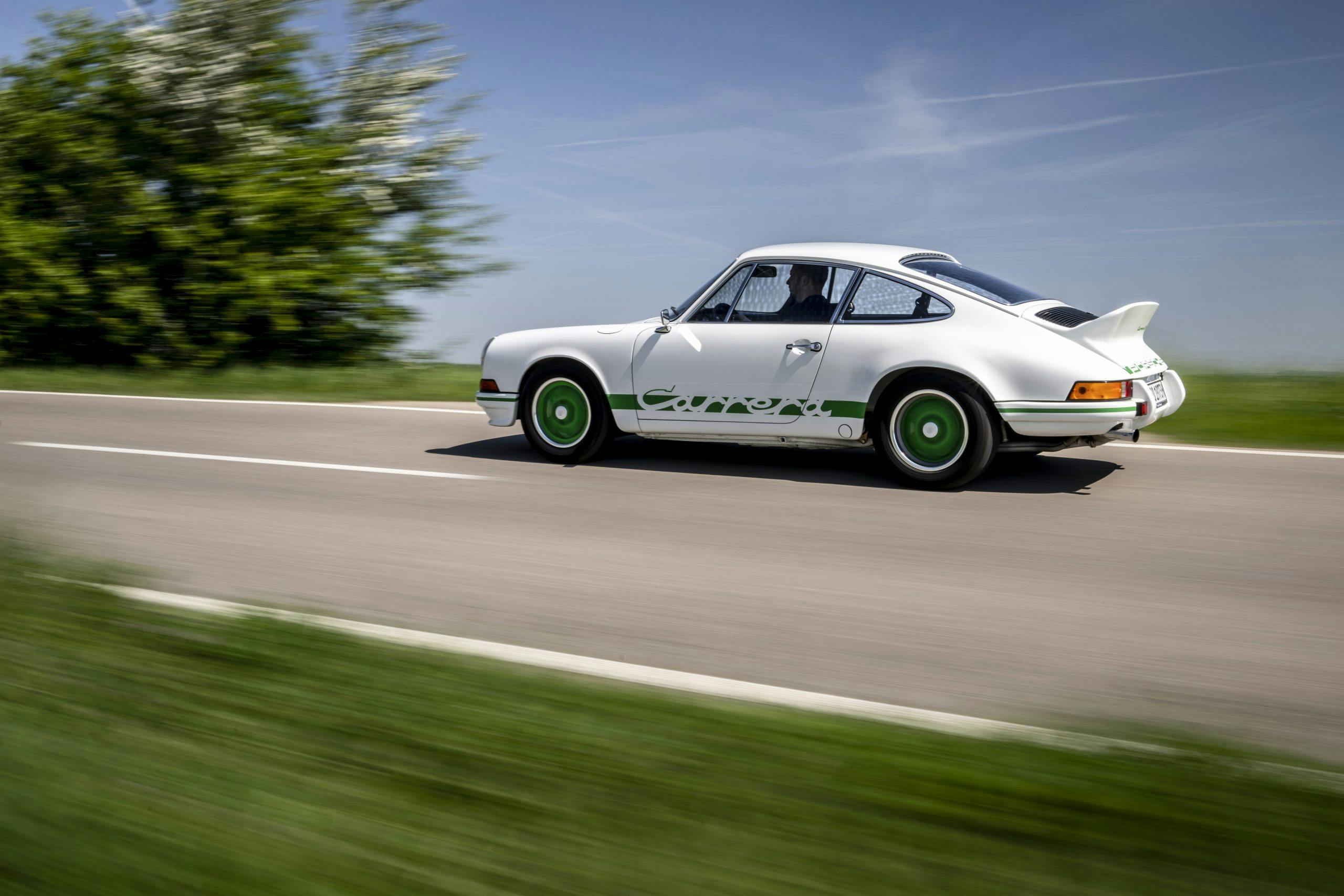 Porsche Museum 911 Carrera 2.7 RS Sport rear three-quarter action