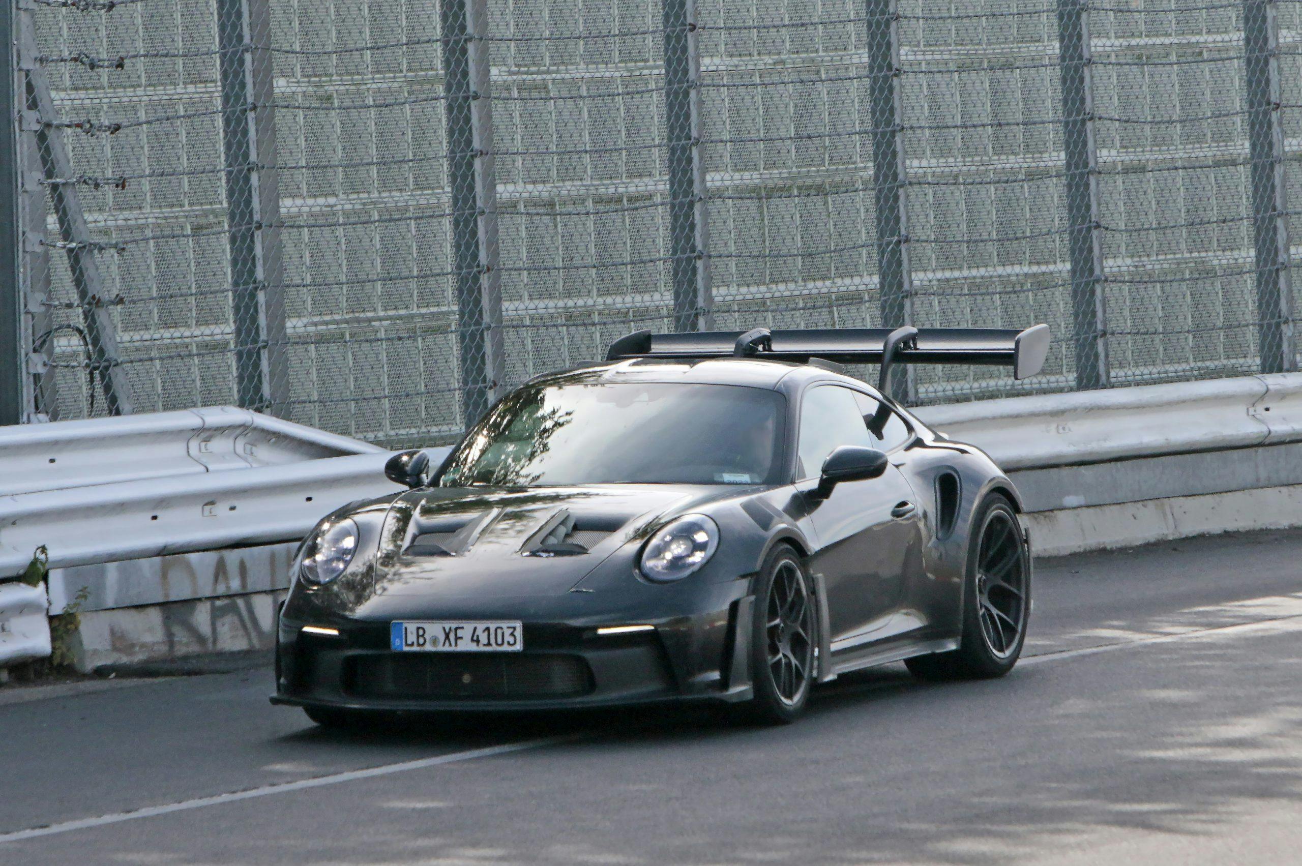Porsche 911 GT3 RS Spy Shots exterior front three quarter