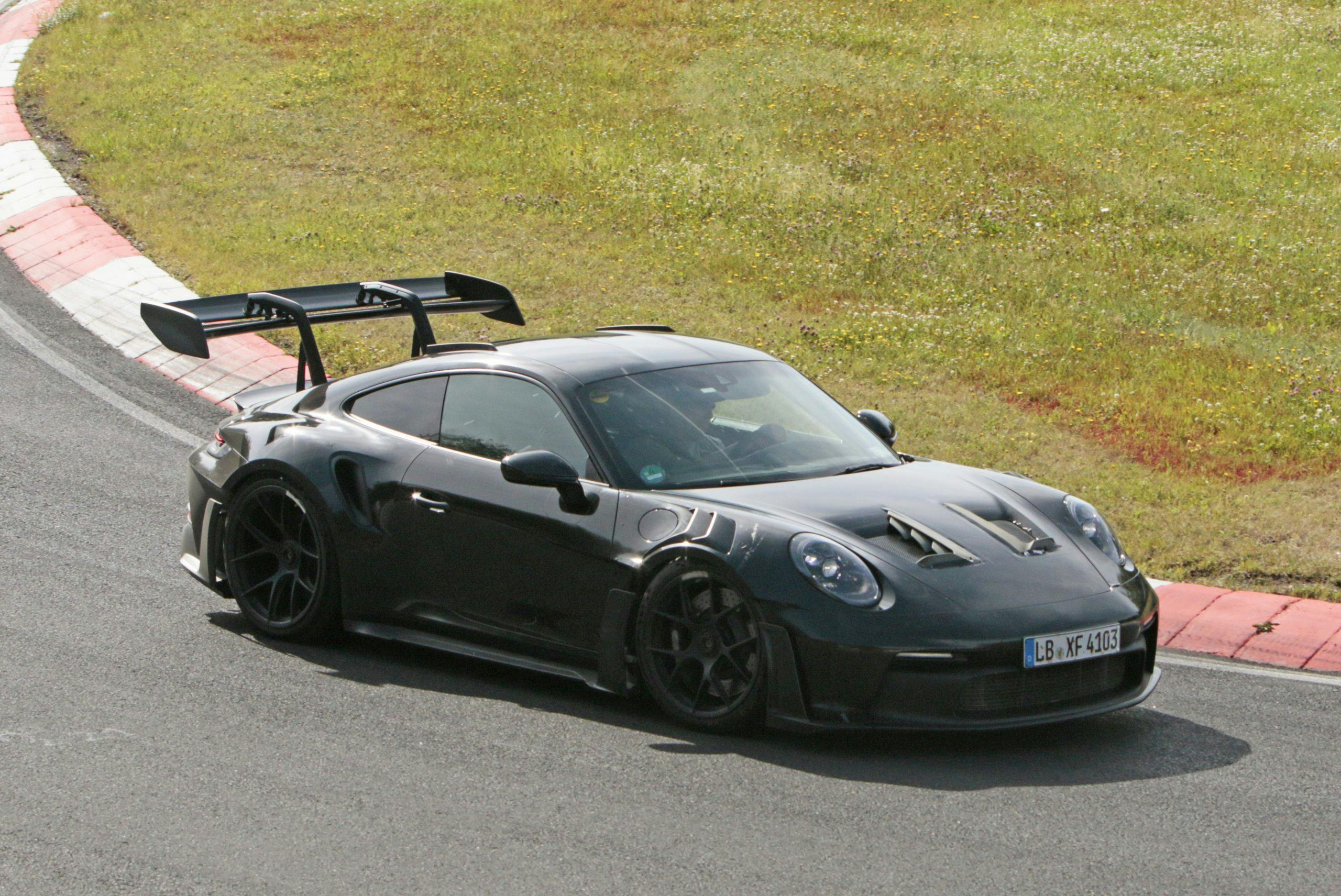 Porsche 911 GT3 RS Spy Shots exterior side profile high