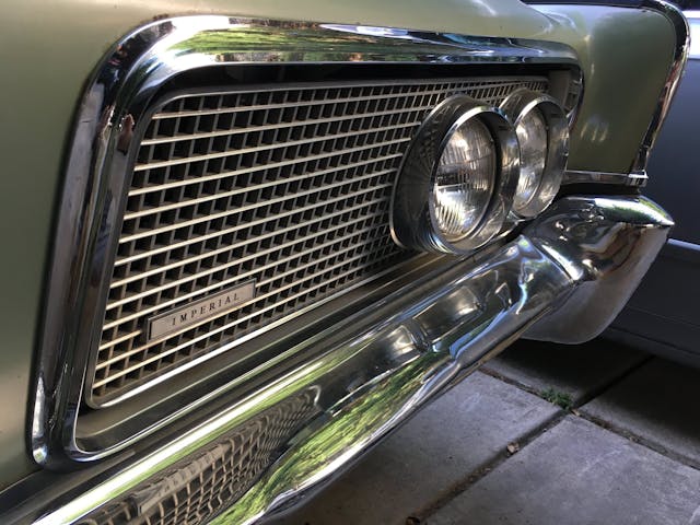 1964 Imperial Crown grille closeup