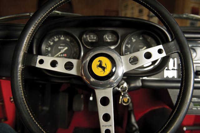 Derek Bell Ferrari 275 GTB/4 interior steering wheel