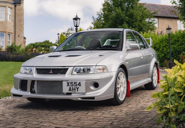 2001 Mitsubishi EVO VI Tommi Makinen front three-quarter closeup