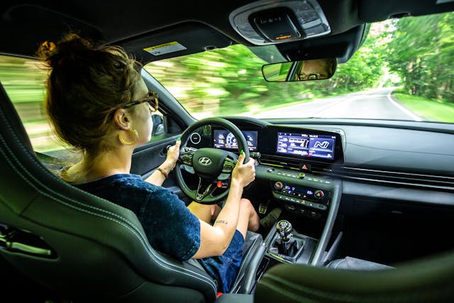2022 Hyundai Elantra N interior driving action