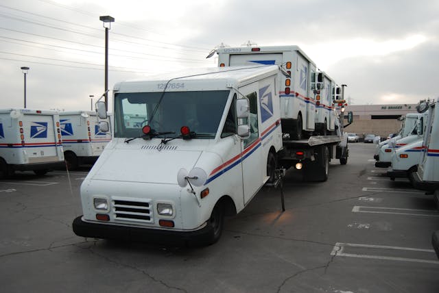 old usps mail truck fleet