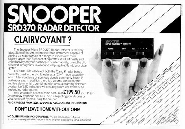 radar detector advertisement