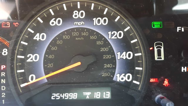Honda Odyssey old odometer mileage
