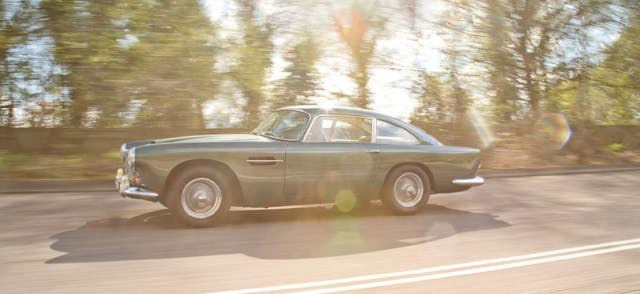 Aston Martin DB4 side profile action