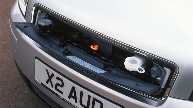 Audi A2 Engine Hatch closeup