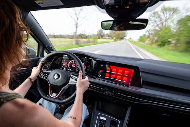 2022 VW GTI mk8 interior driving
