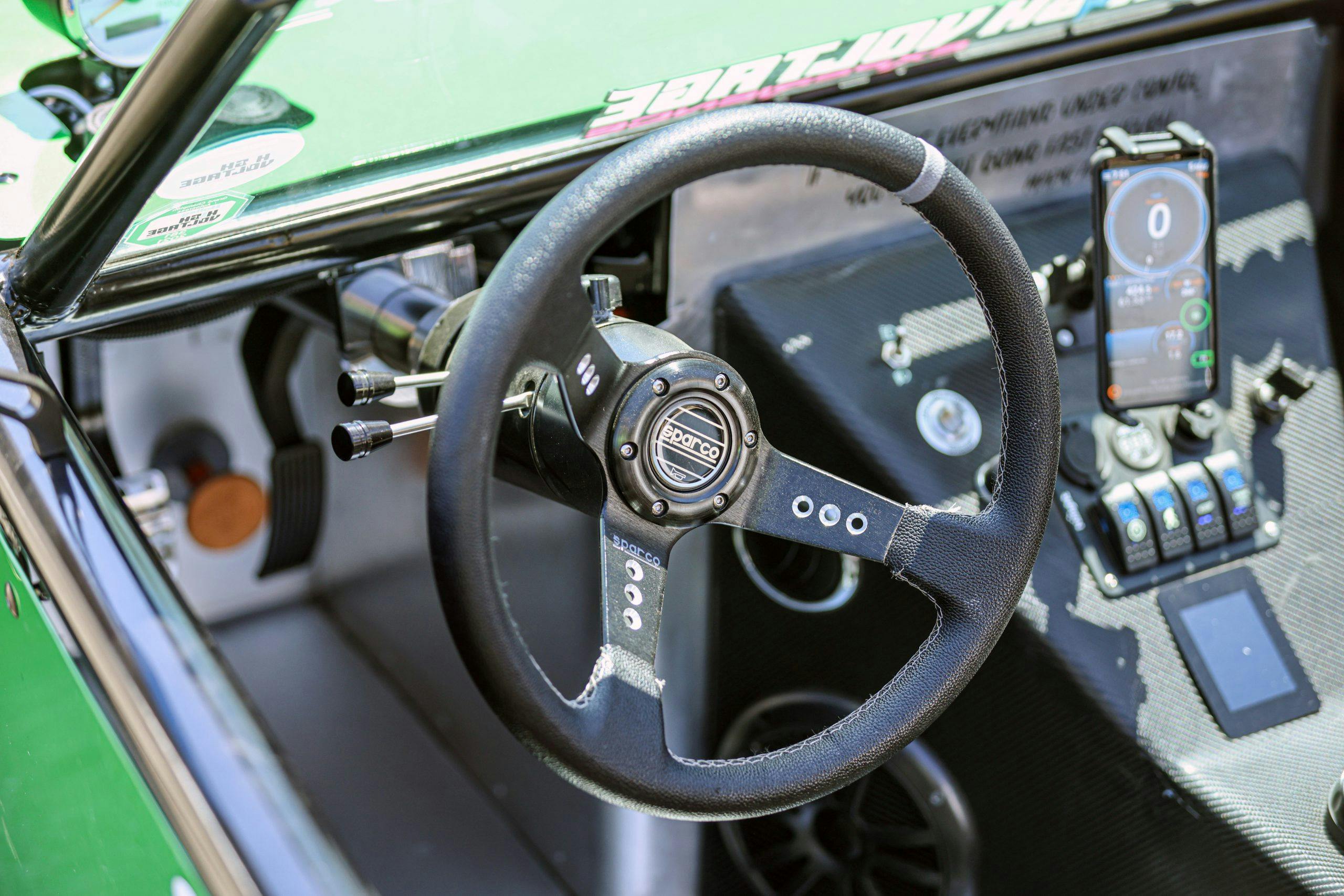 Apex Cricket EV steering wheel