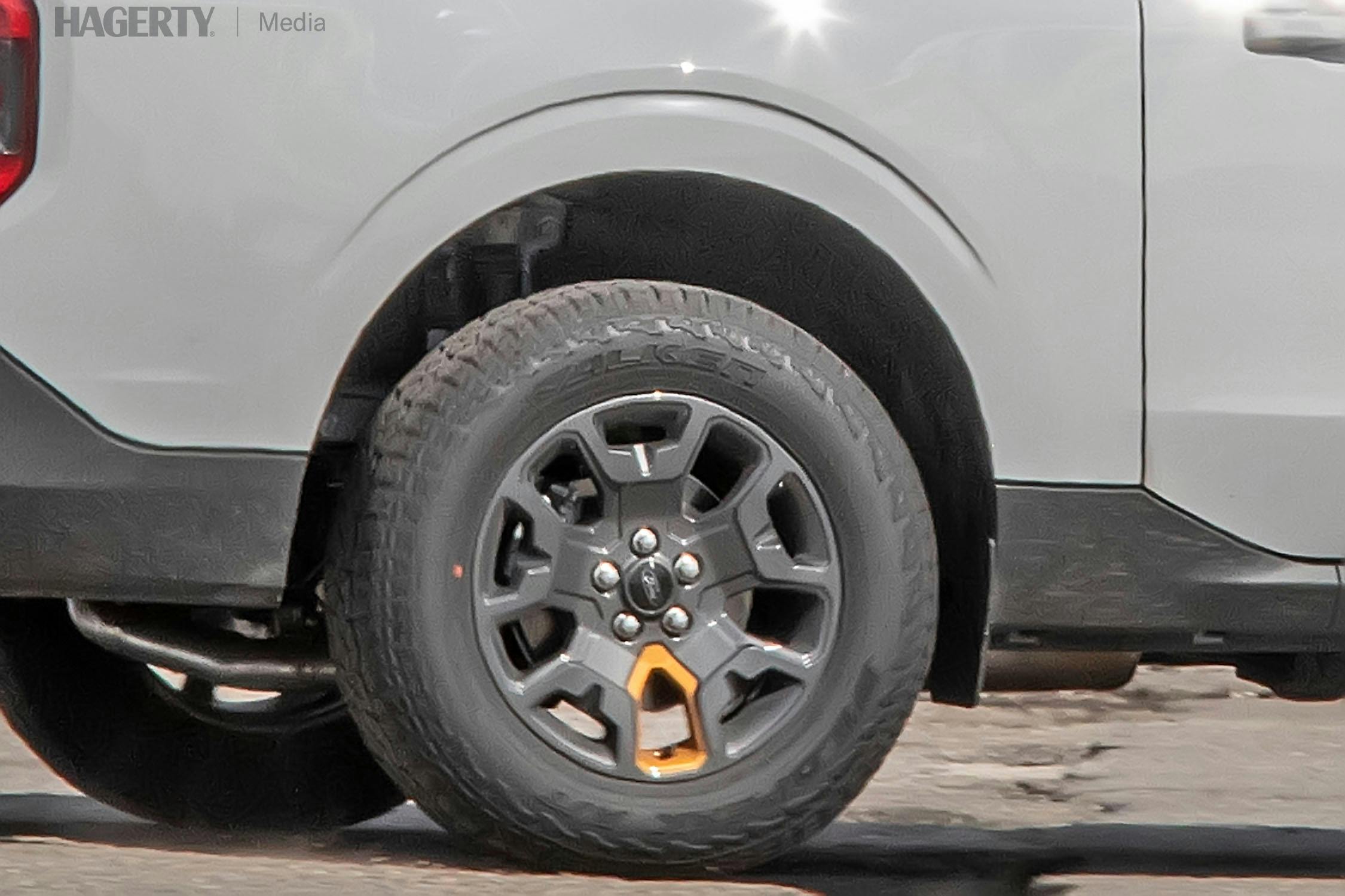 Ford Maverick Tremor spy shot wheel tire