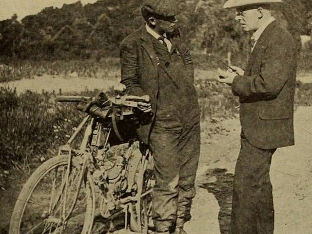 George Wyman interviewing with Motorcycle Magazine