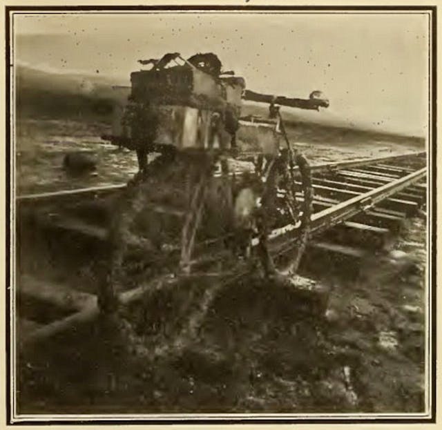Wyman Yale California on Nevada train tracks covered in mud