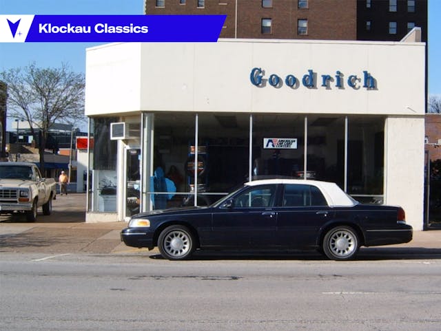 1998 Ford Crown Victoria LX vintage Goodrich store curbside