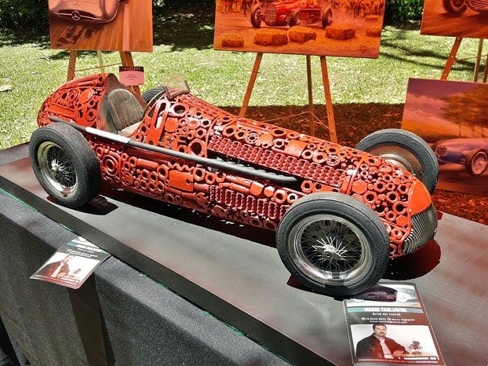 Mario Tagliavini auto sculpture