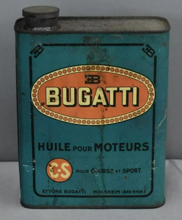 Mark Smith Auction - Bugatti Motor Oil can