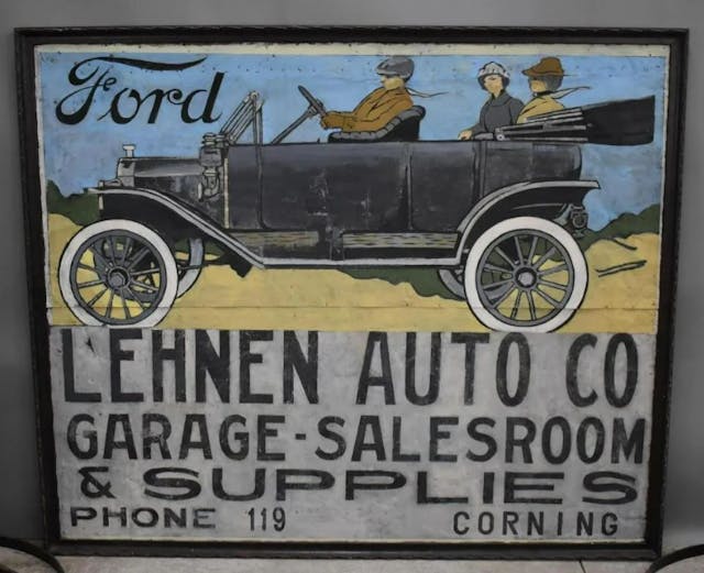 Mark Smith Auction - Ford Auto Company sign