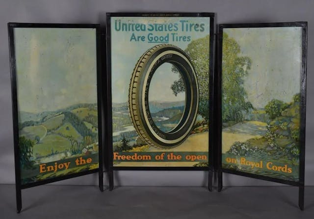Mark Smith Auction - United States Tires display