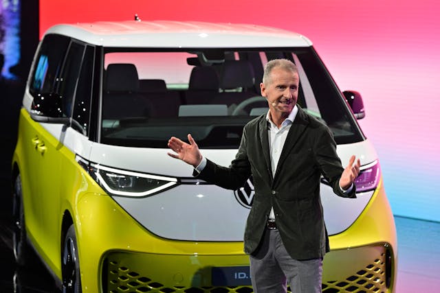 Former VW CEO Herbert Diess introduces ID Buzz