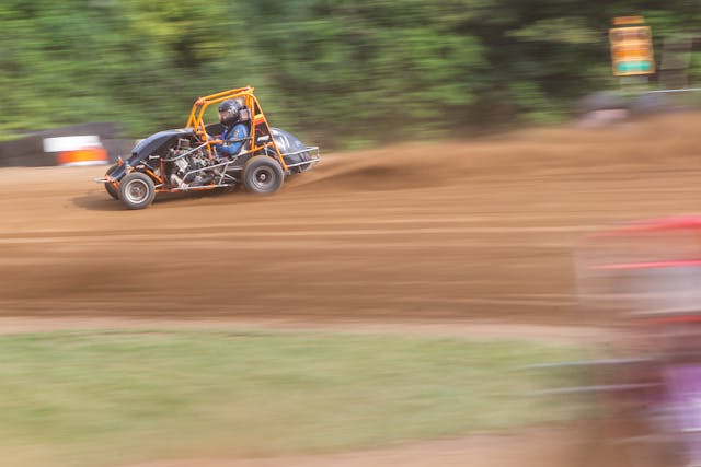 Sliding around this small dirt track is my latest driving obsession. 