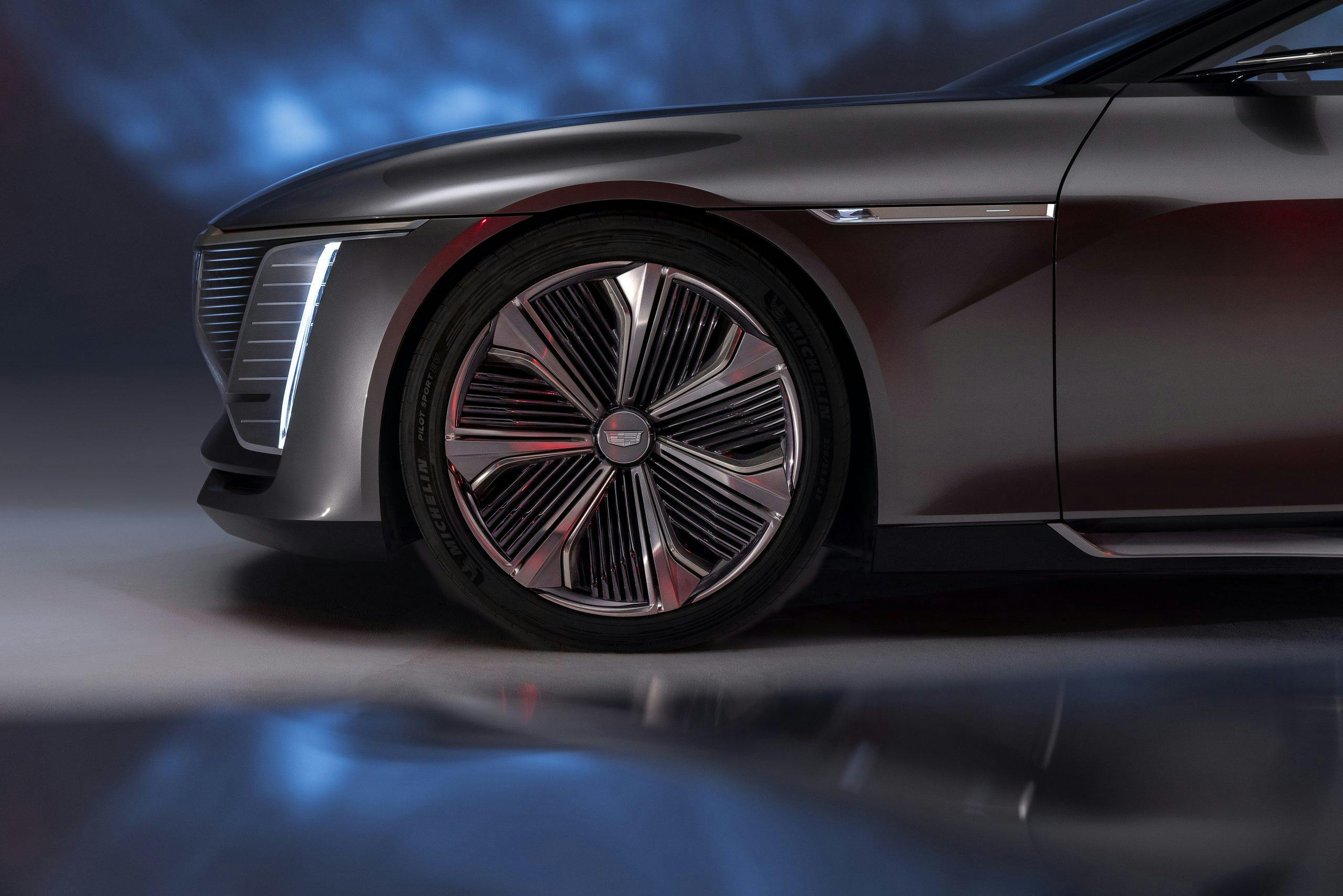 Cadillac CELESTIQ Show Car front teaser image wheel detail