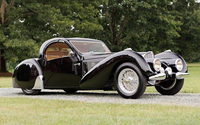 1937 Bugatti Type 57SC Atalante front three-quarter
