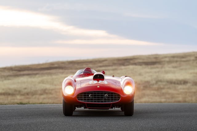 1955 Ferrari 410 Sport Spider front lights on