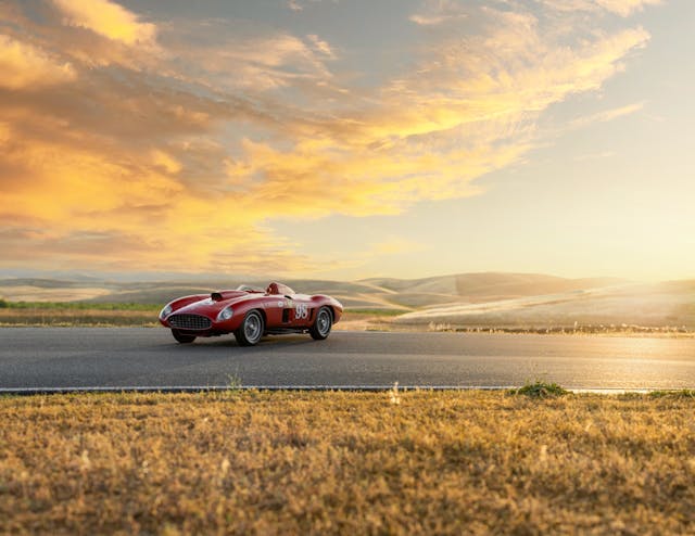 1955 Ferrari 410 Sport Spider sunset