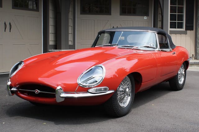1967 E-type red front three-quarter