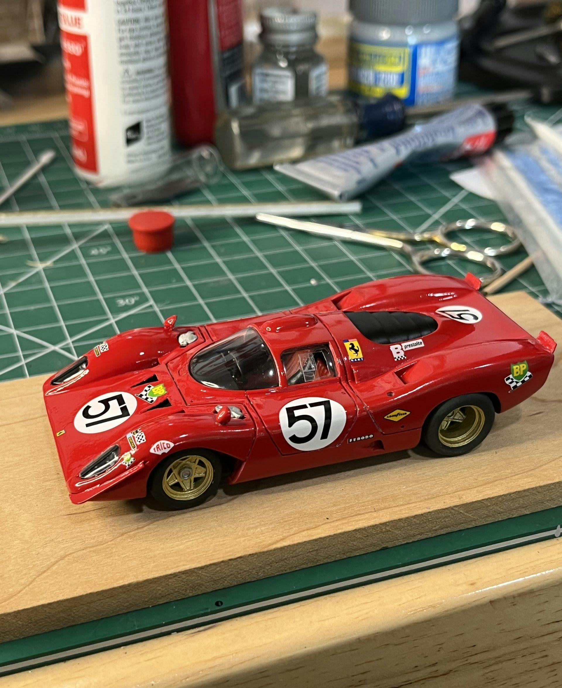 1970 Ferrari 312P scale model kit finished