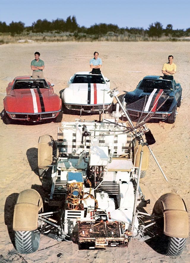 1971 Astrovette - NASA Apollo 15 crew with Corvettes