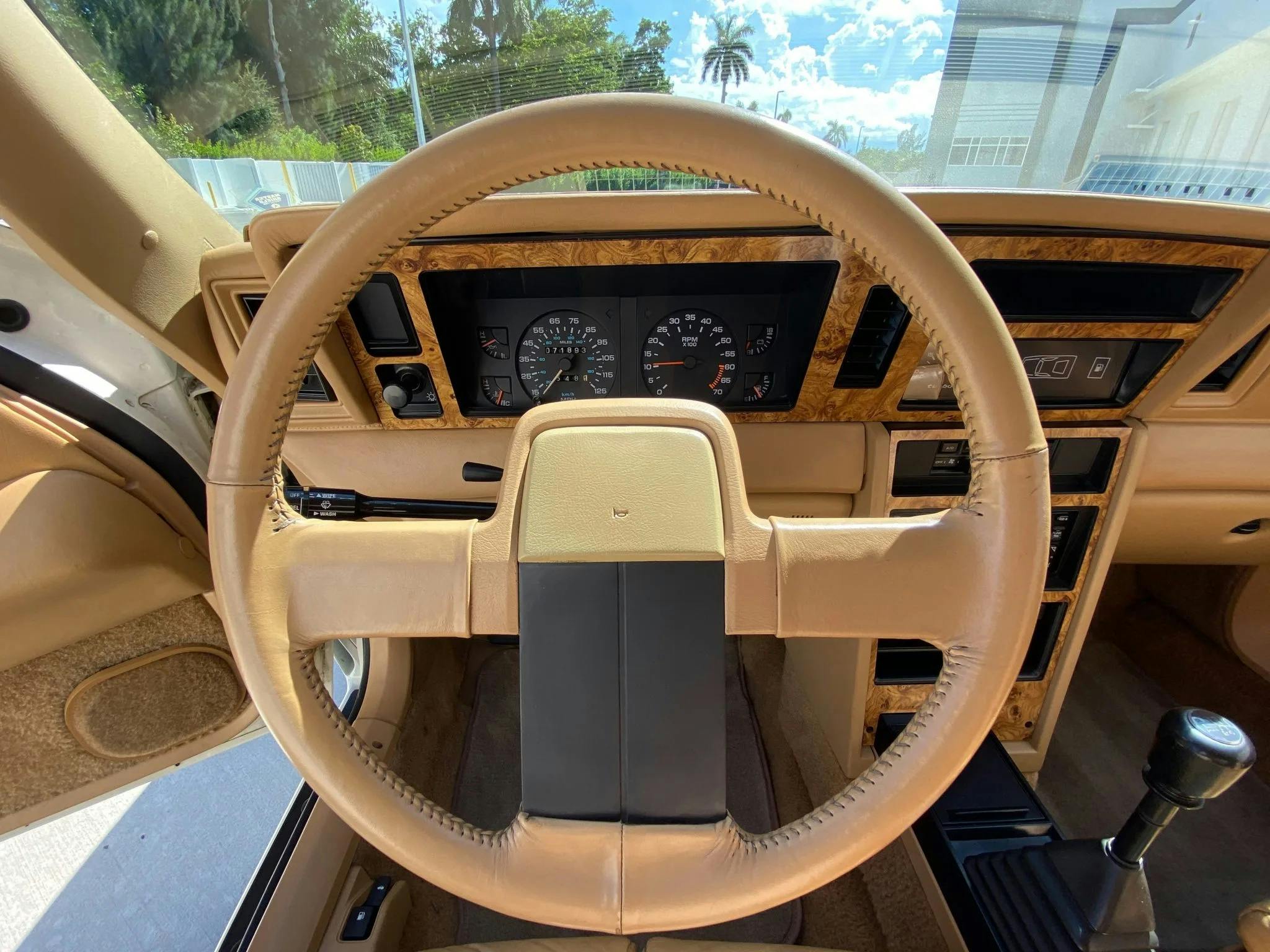 1987 Dodge Daytona Shelby Z interior steering wheel
