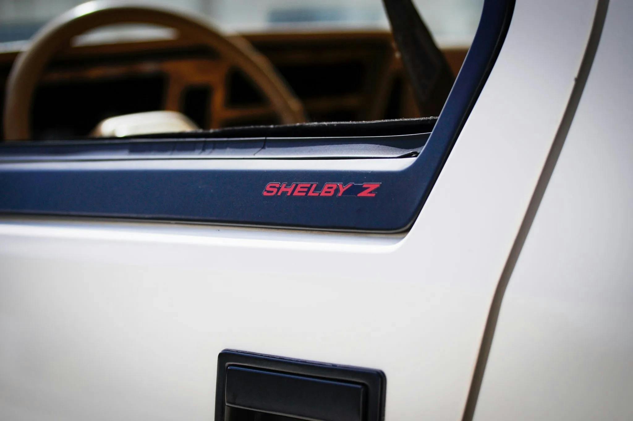 1987 Dodge Daytona Shelby Z lettering