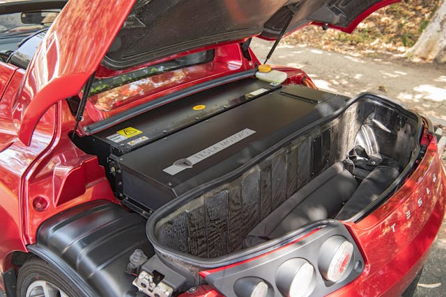 2010 Tesla Roadster R80 battery trunk
